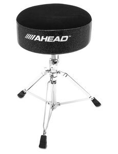 Ahead Ahead 14″ Round 5″ Thick Black Cloth Top/Black Sparkle Sides Embroidered Logo Stool
