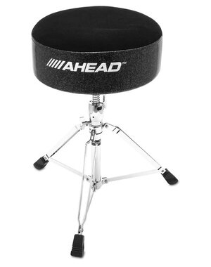 Ahead Ahead 14″ Round 5″ Thick Black Cloth Top/Black Sparkle Sides Embroidered Logo Stool