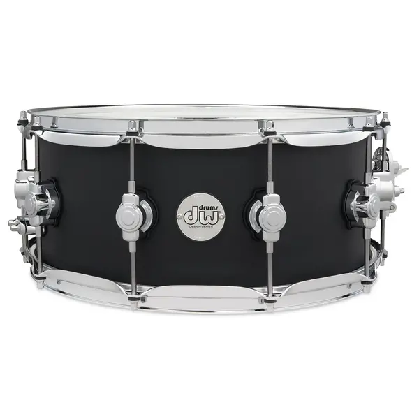 DW Drums DW Design Series 14" x 6" Maple Snare Drum, Black Satin