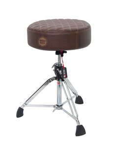 Drum n Base Drum n Base Full Grain Leather Drum Throne, Brown