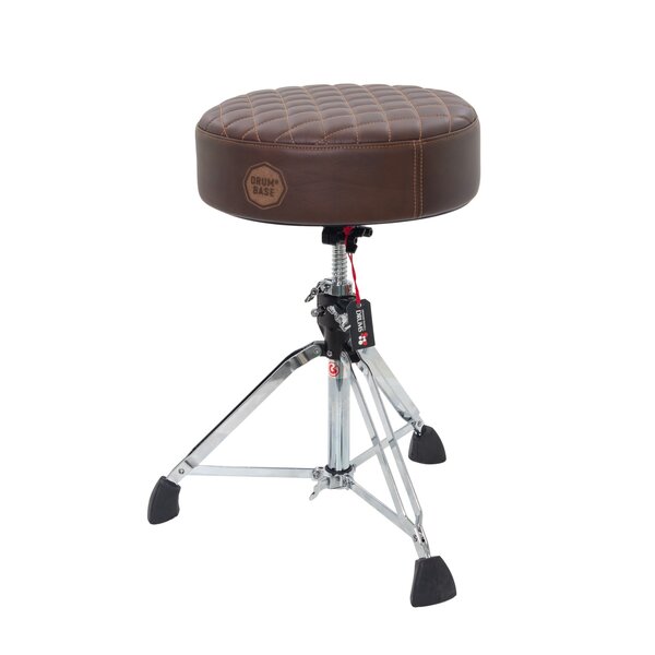 Drum n Base Drum n Base Full Grain Leather Drum Throne, Brown