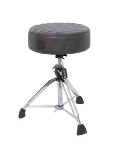 Drum n Base Drum n Base Full Grain Leather Drum Throne, Grey