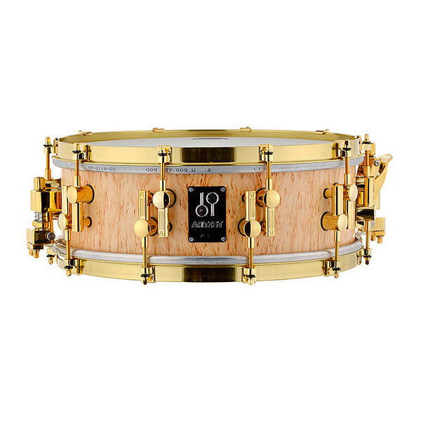 Sonor Sonor Artist Series 14" x 5" Maple Snare Drum, Scandinavian Birch Semi Gloss With Gold Hardware