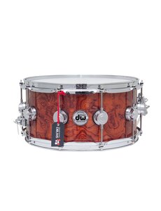 DW Drums DW Collectors 14" x 6.5" Maple Snare Drum, Gloss Lacquer Over Natural Bubinga