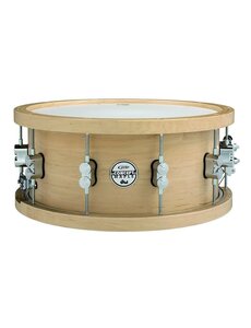 DW Drums PDP Maple 14" x 5.5" 20-Ply Snare Drum, Natural With Wood Hoops