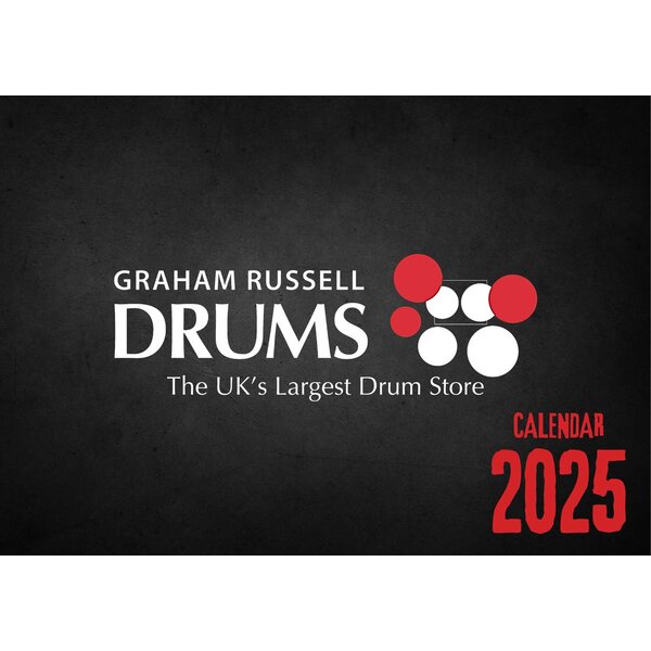 Graham Russell Drums Graham Russell Drums A4 Photo 2025 Wall Calendar