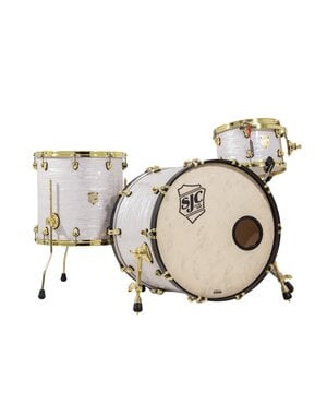  SJC Providence 22" Drum Kit, White Marine Pearl w/Gold Hardware