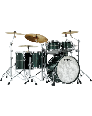 Tama Tama Star Bubinga 22" Drum Kit, Dark Green Cordia