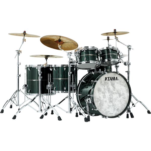Tama Tama Star Bubinga 22" Drum Kit, Dark Green Cordia