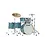 Tama Tama Starclassic 22" Walnut Birch Drum Kit, Turquoise Pearl