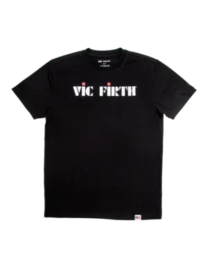 Vic Firth Vic Firth Black Logo T-Shirt, Medium