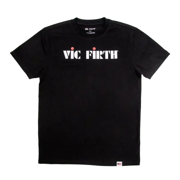 Vic Firth Vic Firth Black Logo T-Shirt, Medium