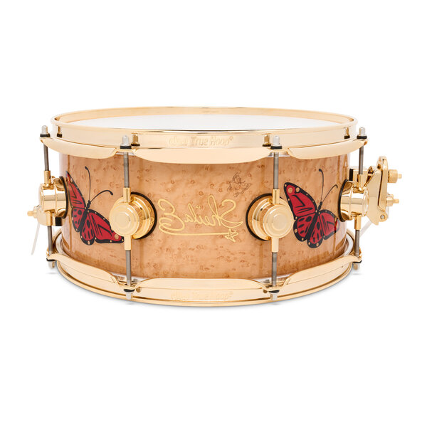 DW Drums DW Collectors Sheila E. Signature 13" x 5.5" Snare Drum, Birdseye Maple w/ Gold Hardware