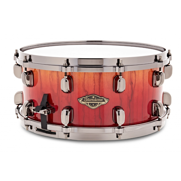 Tama Tama Starclassic 14" x 6.5" Walnut Birch Snare Drum, Vermillion Bosse Fonce Fade