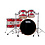 Natal Natal Originals 22" Maple Drum Kit, Red/Silver Sparkle Lacquer