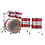 Natal Natal Originals 22" Maple Drum Kit, Red/Silver Sparkle Lacquer