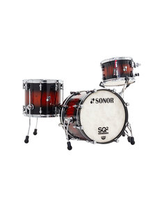 Sonor Sonor SQ2 18" Medium Birch Drum Kit, Black to Red Burst over African Marble