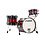 Sonor Sonor SQ2 18" Medium Birch Drum Kit, Black to Red Burst over African Marble