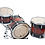 Sonor Sonor SQ2 18" Medium Birch Drum Kit, Black to Red Burst over African Marble