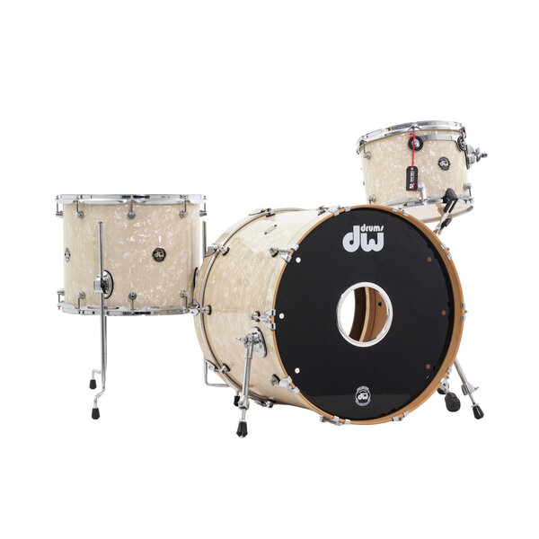 DW Drums DW Collectors Black Badge 22" Maple Drum Kit, Vintage Marine Pearl