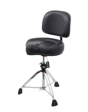 Roc n Soc Roc n Soc Black Vinyl Cycle w/Backrest & Gibraltar Base Stool