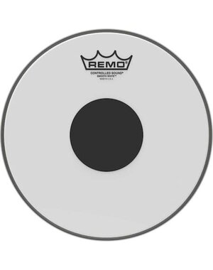 Remo Remo 18" Controlled Sound Smooth White Drum Head, Black Dot