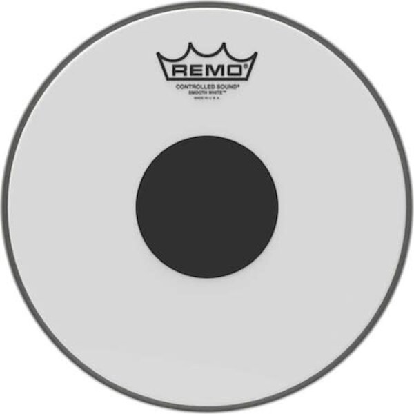 Remo Remo 18" Controlled Sound Smooth White Drum Head, Black Dot