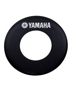 Yamaha Yamaha 20" Classic Logo Bass Drum Head, Black w/Large Centre Port Hole