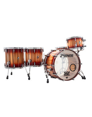 Sonor Sonor SQ2 22" Medium Beech Drum Kit, Candy Red Burst Over American Walnut