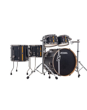 Tama Tama Superstar Hyperdrive 22" Duo Drum Kit, Flat Black w/Orange Stripe