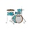 Tama Tama Club Jam 18" Drum Kit, Aqua Blue w/Hardware