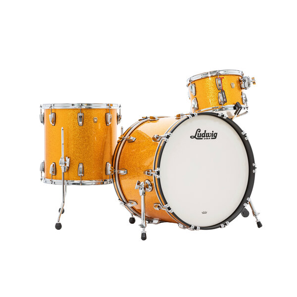 Ludwig Ludwig Classic Maple 22" Euro Beat Drum Kit, Gold Sparkle