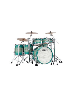 Tama Tama Star 22" Maple Drum Kit, Emerald Sea Curly Maple Burst