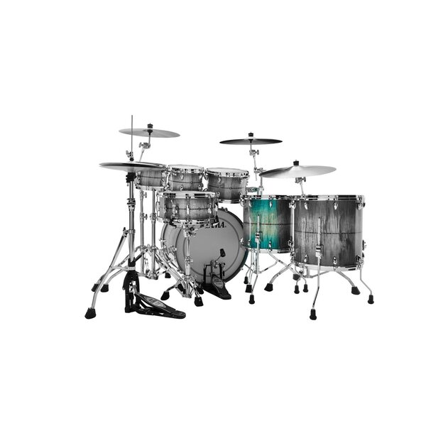 Tama Tama Star Maple 14" x 14" Floor Tom, Emerald Sea Curly Maple Burst