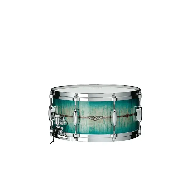Tama Tama Star Maple 14" x 6.5" Snare Drum, Emerald Sea Curly Maple Burst