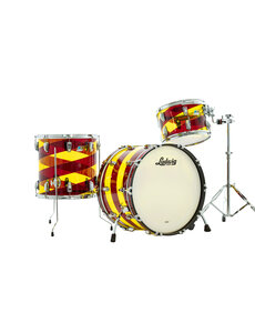 Ludwig Ludwig Vistalite 50th Anniversary 22" FAB Drum Kit, Red/Yellow - Ex Display