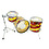 Ludwig Ludwig Vistalite 50th Anniversary 22" FAB Drum Kit, Red/Yellow - Ex Display