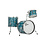 Gretsch Gretsch USA Custom 18" Drum Kit, Turquoise Pearl