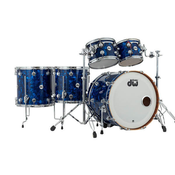 DW Drums DW Collectors 22" Mahogany Maple Drum Kit, Blue Moonstone