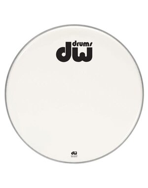 DW Drums DW 18" Double A Bass Drum Logo Head, White