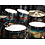 DW Drums DW Collectors 22" Sonic Ply Drum Kit, Natural to Quick Royal Blue Burst