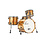 Sonor Sonor Vintage Series 20" 'The Craftsmen's Collection' Drum Kit, African Marble