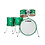 Yamaha Yamaha Absolute Hybrid Maple 22" Drum Kit, Jade Green Sparkle