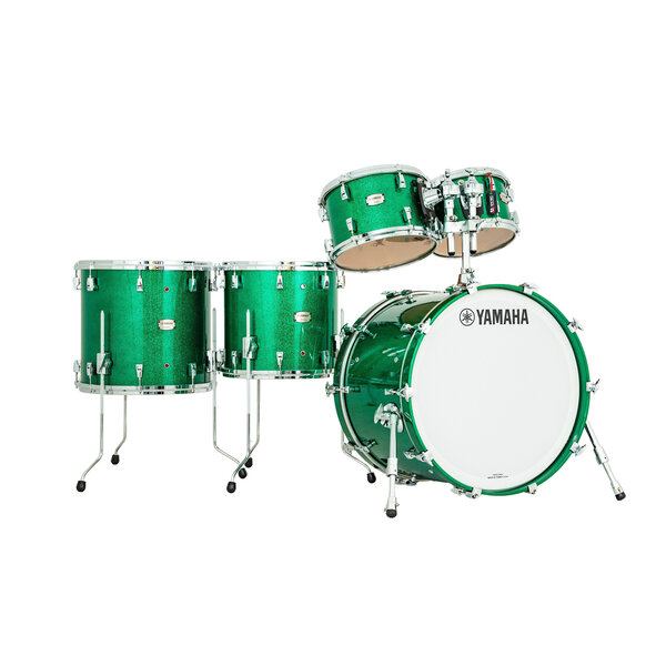 Yamaha Yamaha Absolute Hybrid Maple 22" Drum Kit, Jade Green Sparkle
