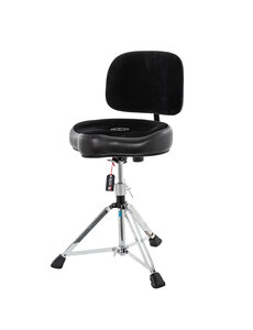 Roc n Soc Roc n Soc Cycle Drum Stool, Black w/Backrest & Custom Percussion Base