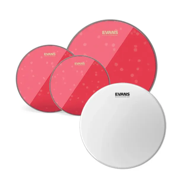 Evans Evans Hydraulic Red Standard Pack with 14" UV1 Coated Snare Batter