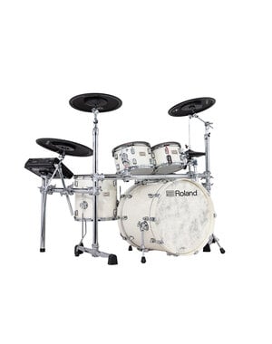 Roland Roland VAD706 Electronic Drum Kit, Pearl White & Rack