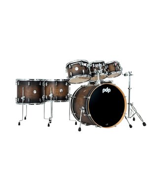 DW Drums PDP Concept Maple 22" Drum Kit, Charcoal Burst Lacquer