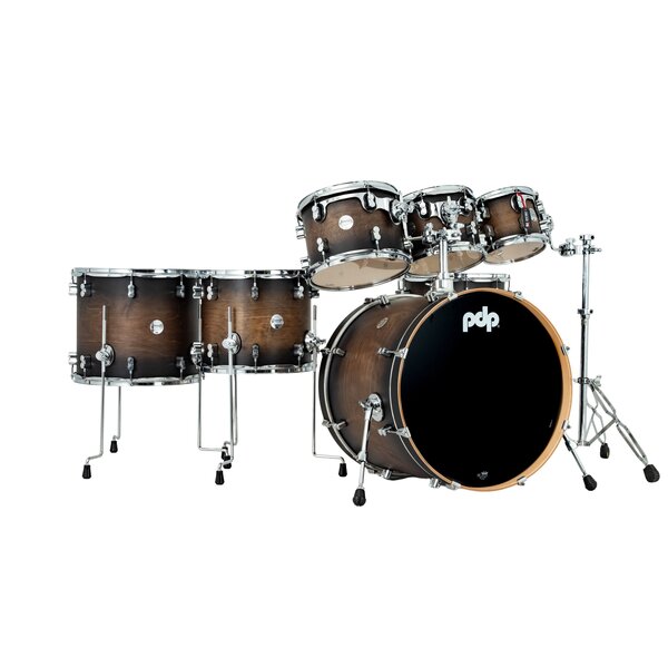 DW Drums PDP Concept Maple 22" Drum Kit, Charcoal Burst Lacquer