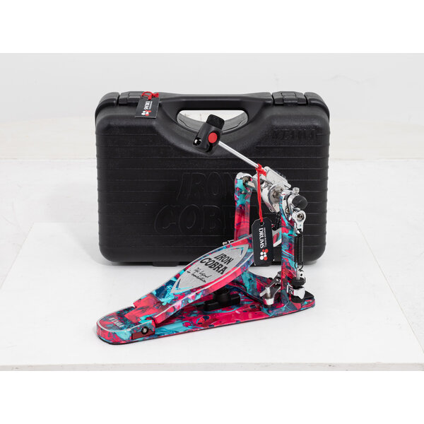 Tama Tama Iron Cobra 50th Anniversary Power Glide Single Bass Drum Pedal & Case - Coral Swirl